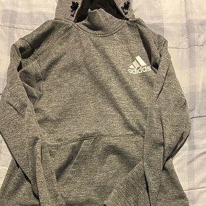 Adidas Heather Gray Pullover Hoodie